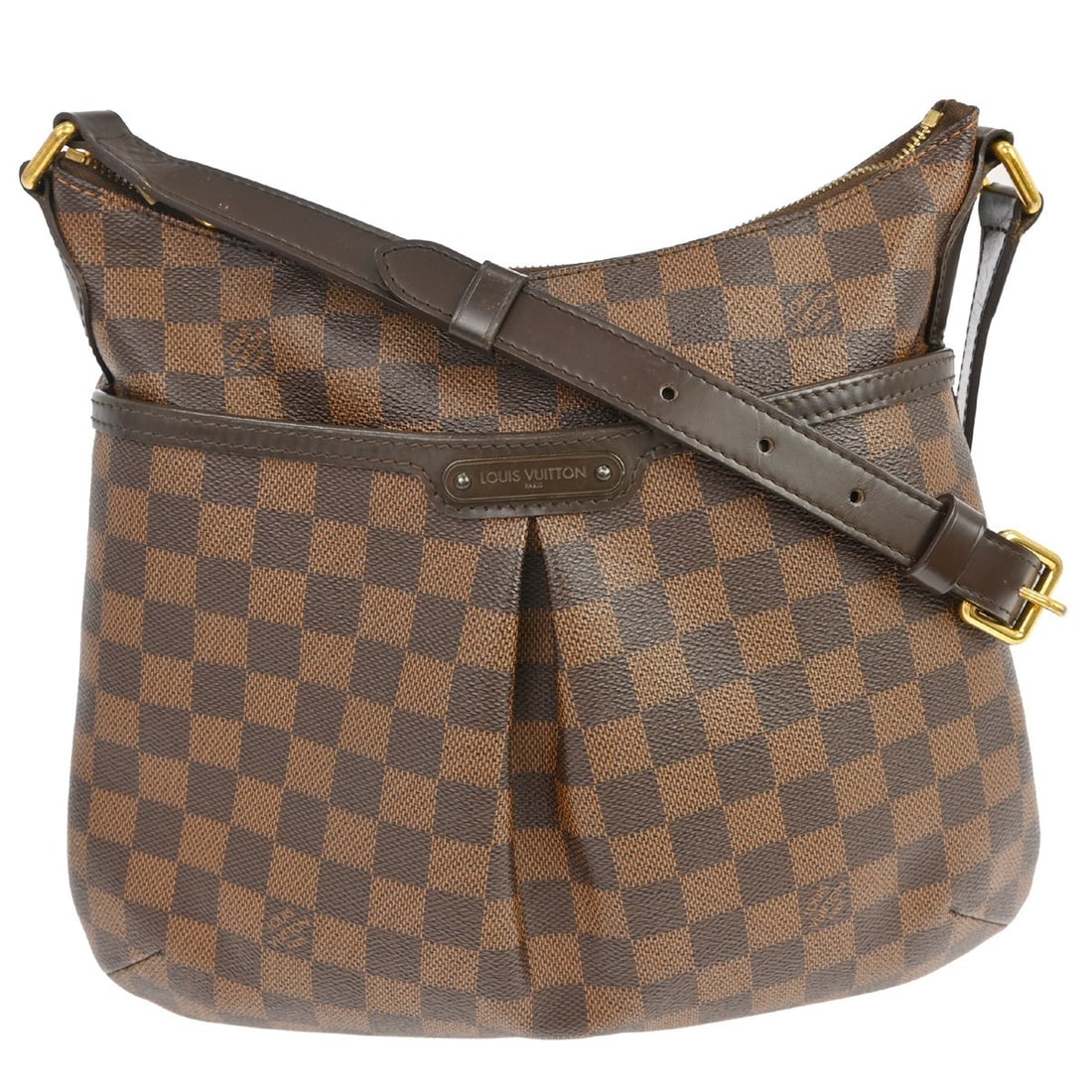 Louis Vuitton Bloomsbury PM Damier Crossbody Bag Brown N42251: Louis Vuitton Bloomsbury PM Damier Crossbody Bag Brown N42251 Vintage Louis Vuitton Bloomsbury PM crossbody bag in Damier Ebene canvas with leather trim. This medium bag features a zip closure, adjust