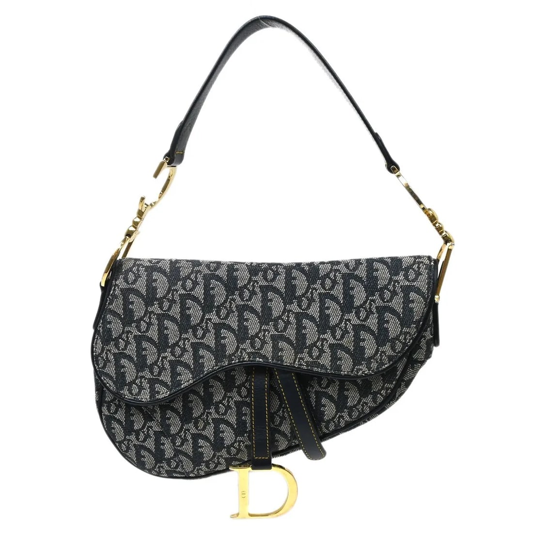 Christian Dior Vintage Trotter Canvas Bag Navy: Christian Dior Vintage Trotter Canvas Bag Navy Vintage Christian Dior Trotter canvas item in navy, made in Italy. This unisex piece shows visible wear consistent with age and use, including suntanned 