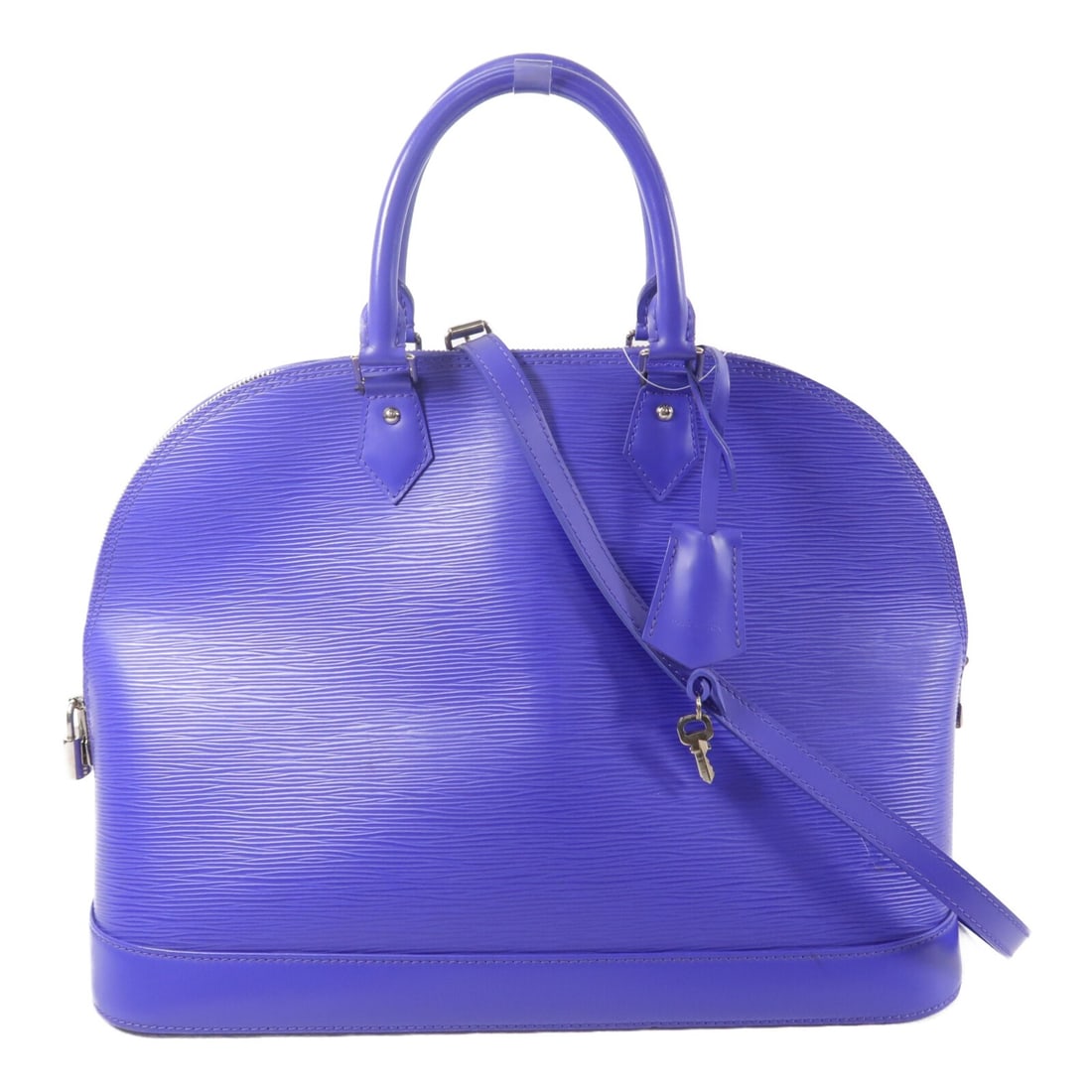 Louis Vuitton Alma GM Purple Epi Leather 2 Way Shoulder Bag: Louis Vuitton Alma GM Purple Epi Leather 2 Way Shoulder Bag This Louis Vuitton Alma GM 2-way shoulder bag features the iconic Epi leather in a striking purple hue. Designed for versatility, it can be 