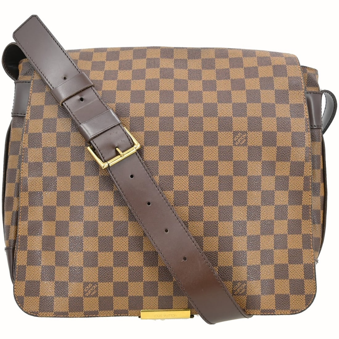 Louis Vuitton Bastille Damier Messenger Bag Brown N45258: Louis Vuitton Bastille Damier Messenger Bag Brown N45258 Vintage Louis Vuitton Bastille shoulder bag in Damier canvas and leather with a brown check pattern and flap closure. This large messenger-styl