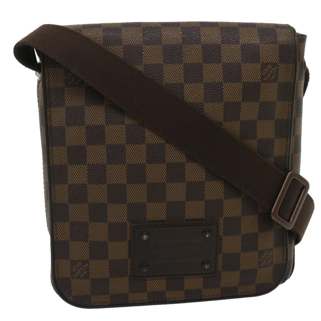 Louis Vuitton Brooklyn PM Damier Ebene Canvas Shoulder Bag N51210: Louis Vuitton Brooklyn PM Damier Ebene Canvas Shoulder Bag N51210 Louis Vuitton Brooklyn PM shoulder bag in Damier Ebene canvas with an adjustable shoulder strap and included dust bag. Made in France,