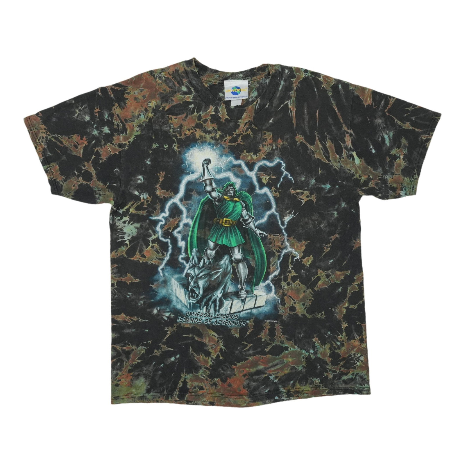 Marvel Doctor Doom Vintage 1999 Black Cotton T Shirt: Marvel Doctor Doom Vintage 1999 Black Cotton T Shirt Original vintage 1999 Doctor Doom Marvel shirt from the 1990s. It is a true vintage shirt, not a modern reproduction, and is described as being in 
