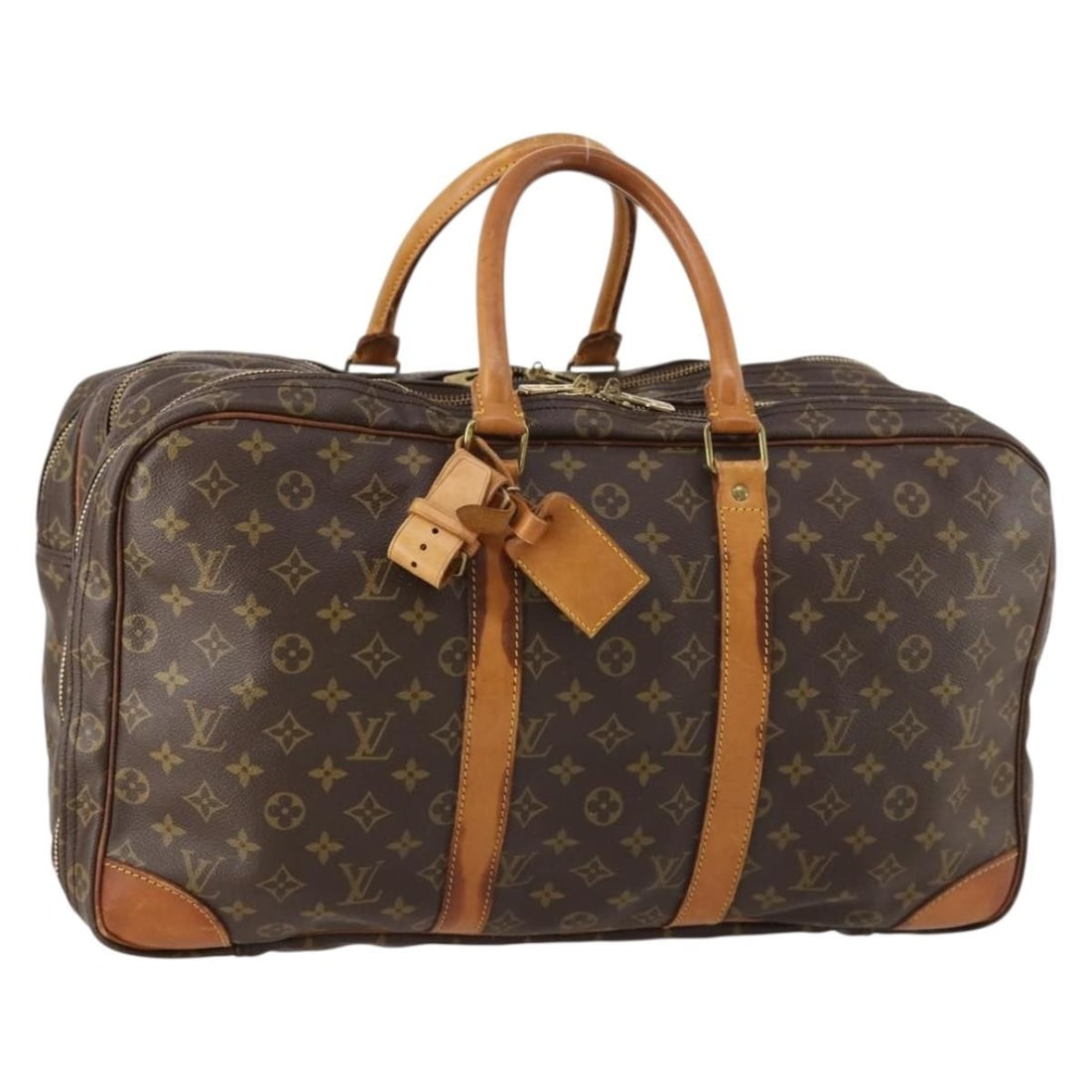 Louis Vuitton M41376 Sac Trois Posh 50 Monogram Boston Bag: Louis Vuitton M41376 Sac Trois Posh 50 Monogram Boston Bag Louis Vuitton Monogram Sac Trois Posh 50 Boston Bag in monogram canvas, made in France. This women's bag includes a name tag and powanie. Con