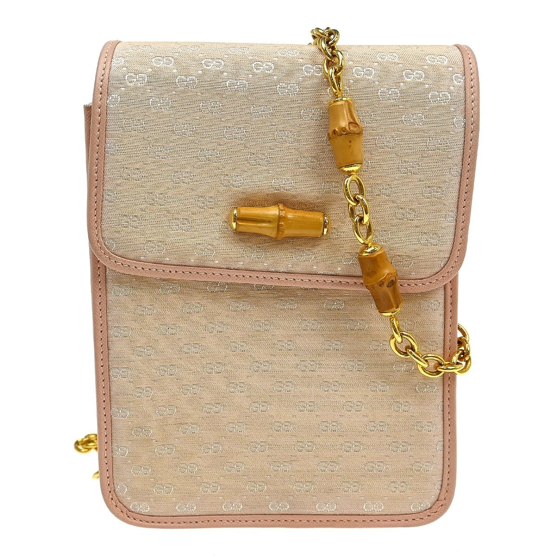 Gucci GG Small Pink Canvas Leather Shoulder Bag 007.58.0169: Gucci GG Small Pink Canvas Leather Shoulder Bag 007.58.0169 Small Gucci GG shoulder bag in pink canvas and leather with a beige lining. Made in Italy, this women's bag features the GG pattern and a sh