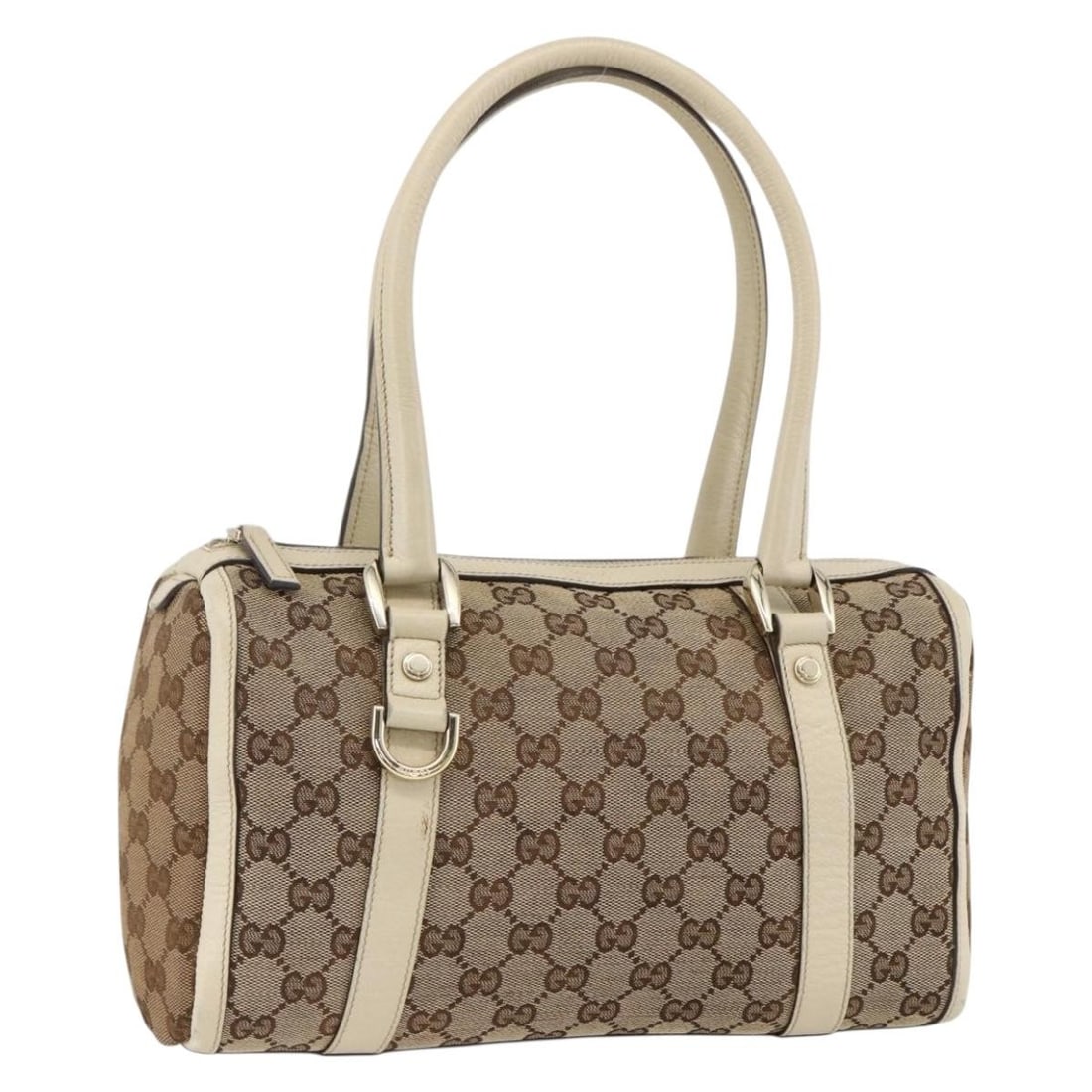 Gucci 130942 Beige Gold GG Canvas Womens Handbag: Gucci 130942 Beige Gold GG Canvas Womens Handbag Gucci handbag in beige and gold GG canvas, made in Italy. This women's bag is offered as the item only, without the original box or dust bag. Condition