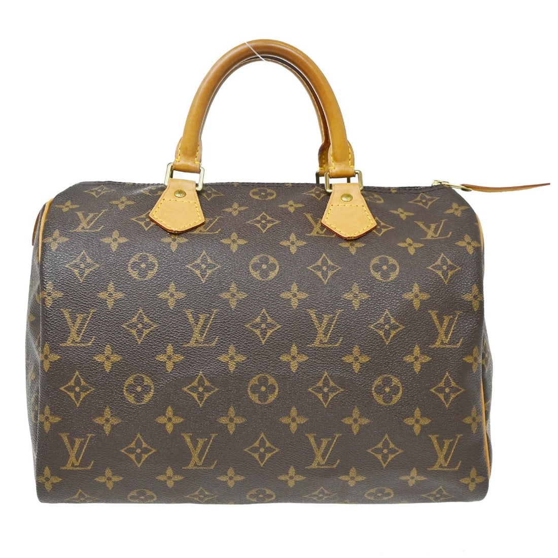 Louis Vuitton Speedy 30 Monogram Canvas Satchel Bag M41526: Louis Vuitton Speedy 30 Monogram Canvas Satchel Bag M41526 Vintage Louis Vuitton Speedy 30 handbag in Monogram canvas with leather double handles and a zip closure. This women's satchel/top handle bag