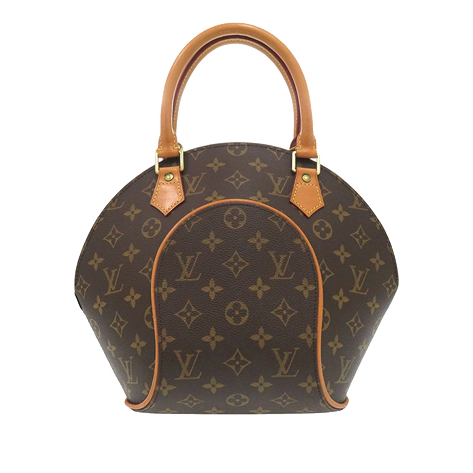 Louis Vuitton Ellipse PM Monogram Canvas Handbag: Louis Vuitton Ellipse PM Monogram Canvas Handbag Structured Louis Vuitton Monogram Ellipse PM bag featuring a monogram canvas body, vachetta leather trim, rolled vachetta leather handles, a top zip cl