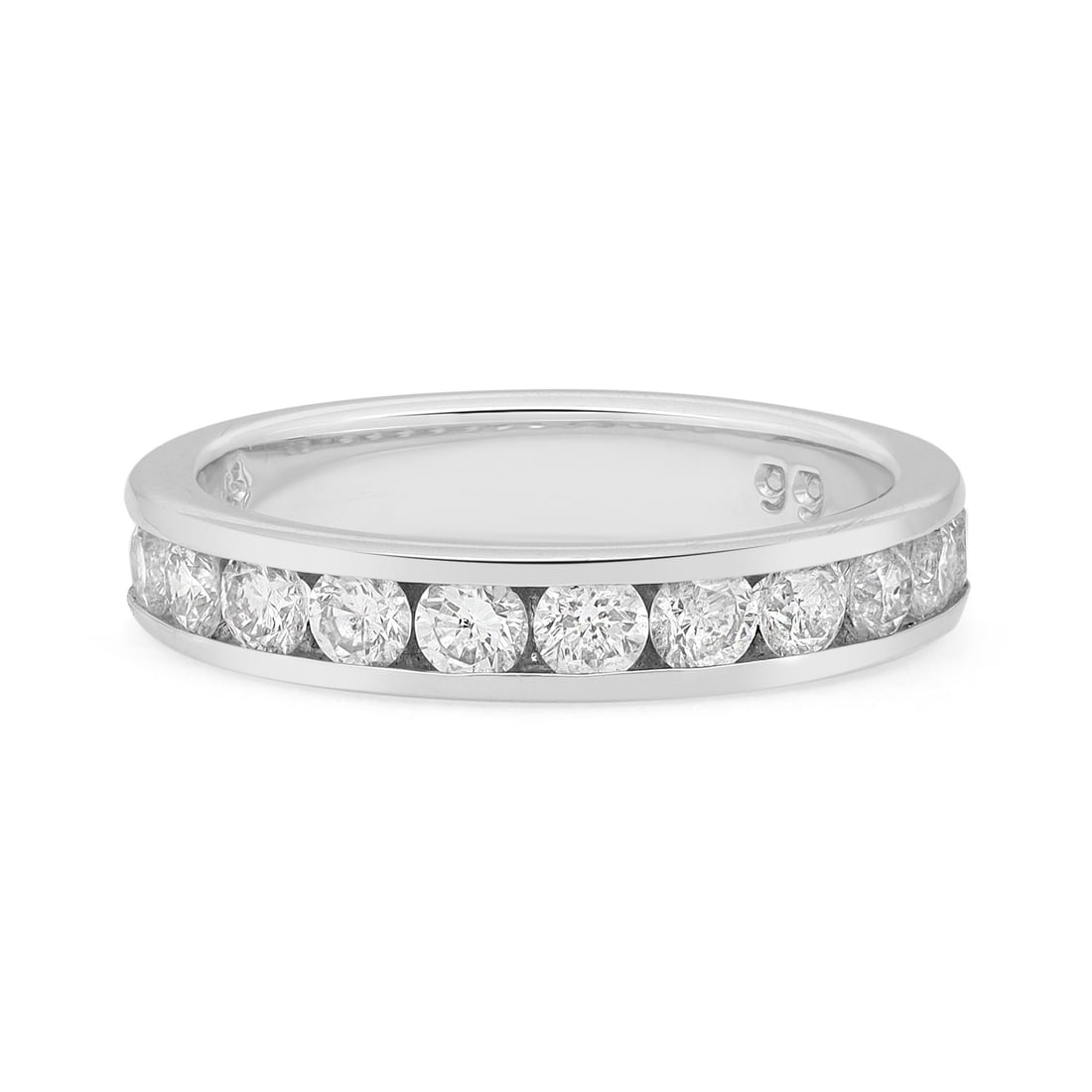 Rachel Koen 0.85 Carat Diamond Wedding Band Ring 14K White Gold Size 6.5 (1 of 5)