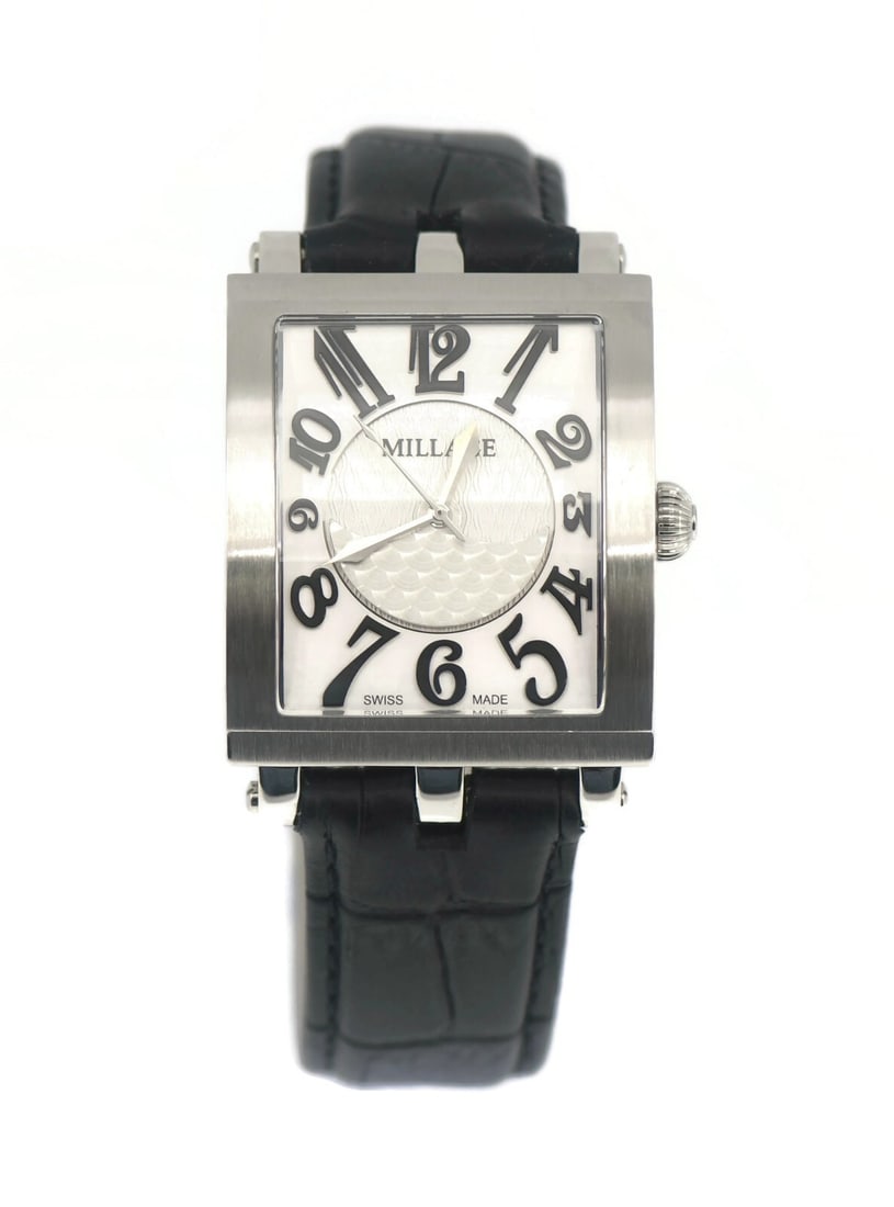 Millage Dijon Stainless Steel Analog Quartz Watch ML0073 with Box: Millage Dijon Stainless Steel Analog Quartz Watch ML0073 with Box Introducing the Millage Dijon Stainless Steel Watch ML0073, a sophisticated wristwatch designed for style and functionality. This pre-