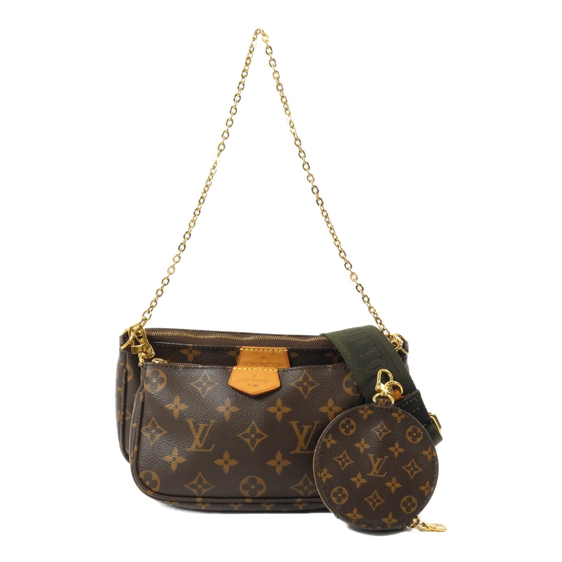 Louis Vuitton Multi Pochette Accessoires 2way Shoulder Bag Monogram M44813: Louis Vuitton Multi Pochette Accessoires 2way Shoulder Bag Monogram M44813 Louis Vuitton Multi Pochette Accessoires shoulder bag in Monogram coated canvas with a brown exterior. This women's 2-way bag