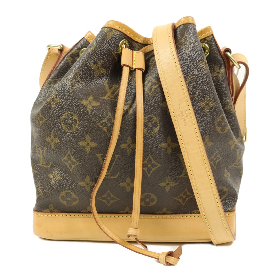 Louis Vuitton Noe BB Monogram Shoulder Bag Brown GHW: Louis Vuitton Noe BB Monogram Shoulder Bag Brown GHW Louis Vuitton Noe BB shoulder bag in brown Monogram coated canvas. This women's bag is made in France and is presented in very good condition. Spec