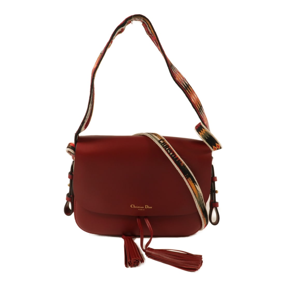 Dior Diorodeo Red Calfskin 2 Way Shoulder Bag GHW: Dior Diorodeo Red Calfskin 2 Way Shoulder Bag GHW This Christian Dior Diorodeo 2-way shoulder bag is crafted from luxurious red calfskin leather and features gold-tone hardware. Designed for versatili
