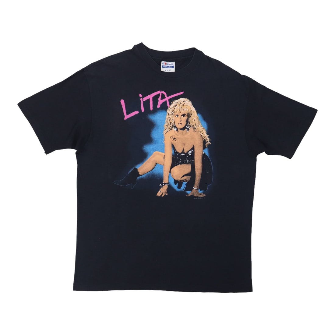 Vintage 1988 Lita Ford Black Cotton Band Graphic Shirt Size XL: Vintage 1988 Lita Ford Black Cotton Band Graphic Shirt Size XL This is an original vintage 1988 Lita Ford shirt featuring front and back graphics. The shirt is made from 100% cotton and comes in black