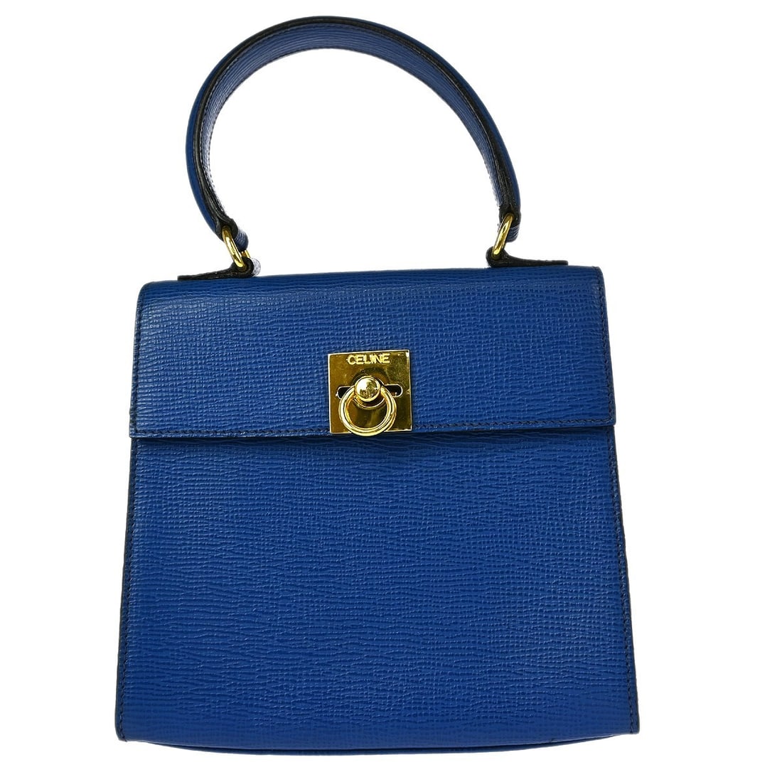CELINE Ava blue leather hobo shoulder bag M11: CELINE Ava blue leather hobo shoulder bag M11 Small blue Celine Ava hobo handbag in leather with logo accent and a buckle closure. Designed with a shoulder strap and one interior zipper pocket. Made i