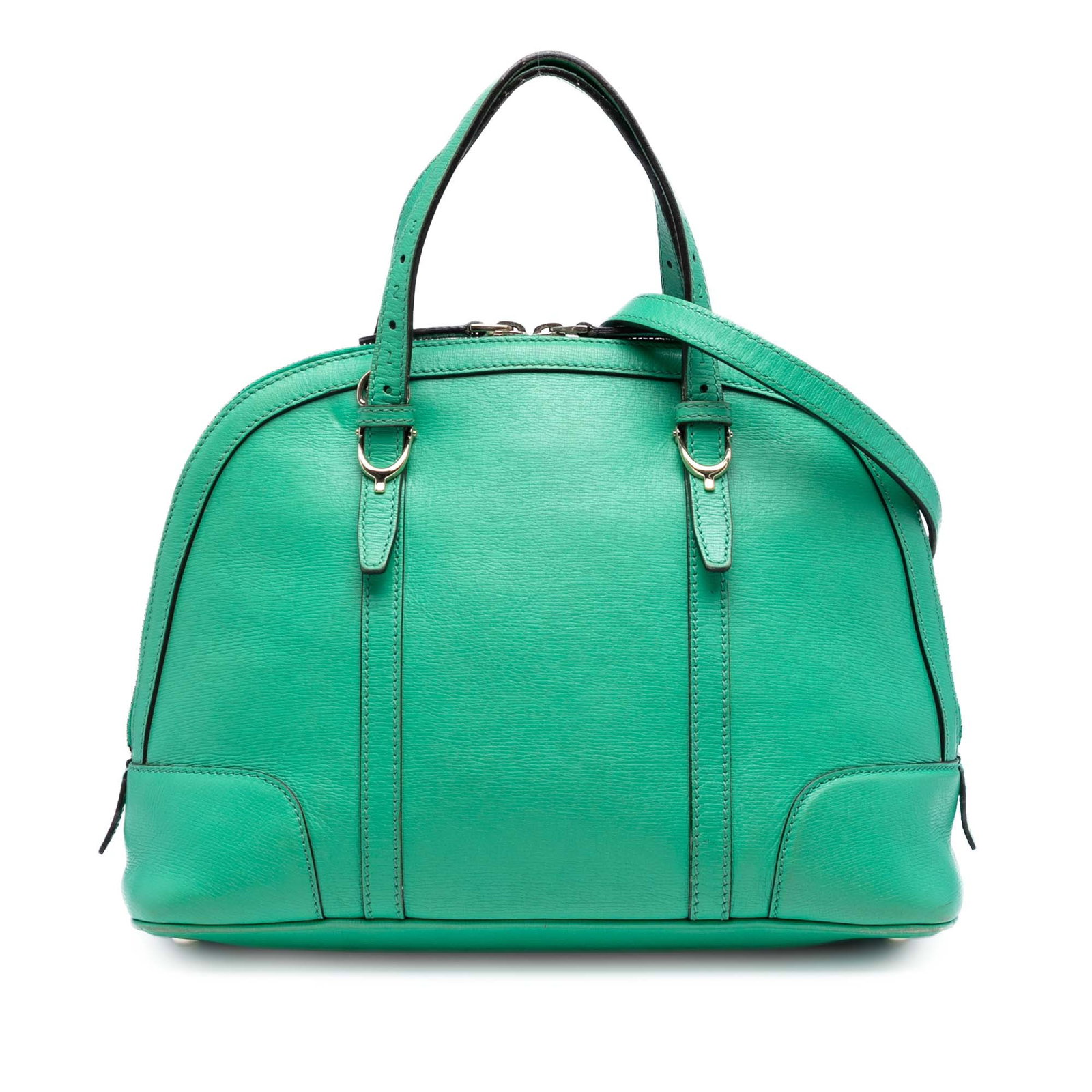 Gucci Small Leather Nice Dome Satchel Green Italy (1 of 7)