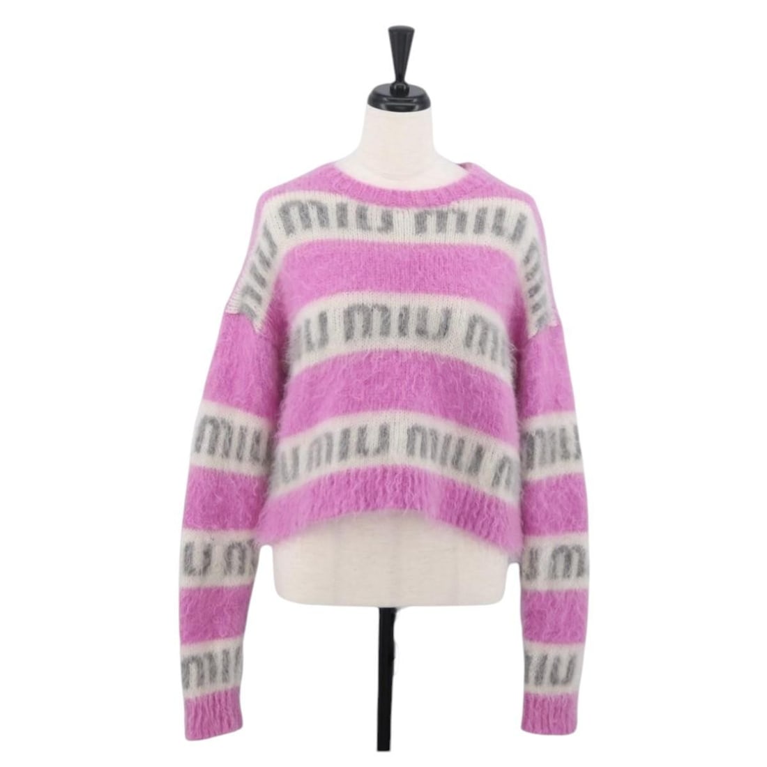 Miu Miu Pink Wool Knit Women's Sweatshirt Jacket Italy (1 of 12)