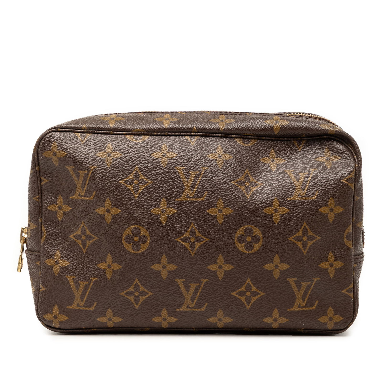 Louis Vuitton Trousse Toilette 23 Monogram Cosmetic Pouch: Louis Vuitton Trousse Toilette 23 Monogram Cosmetic Pouch Louis Vuitton Monogram Trousse Toilette 23 cosmetic pouch with a monogram canvas body, top zip closure, and interior pockets. Made in France. 
