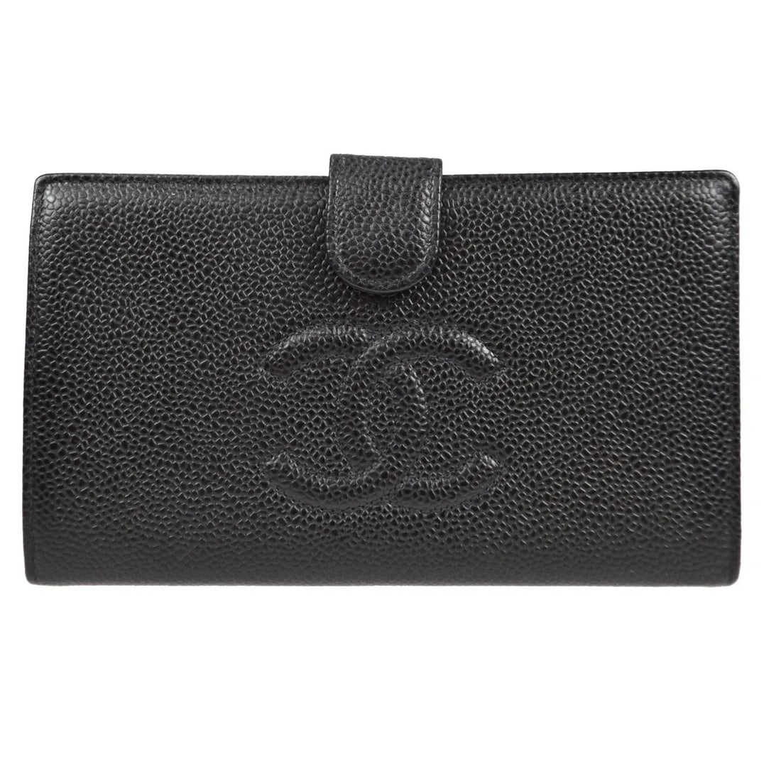 Black Caviar Leather Timeless CC French Wallet by Chanel (1 of 12)