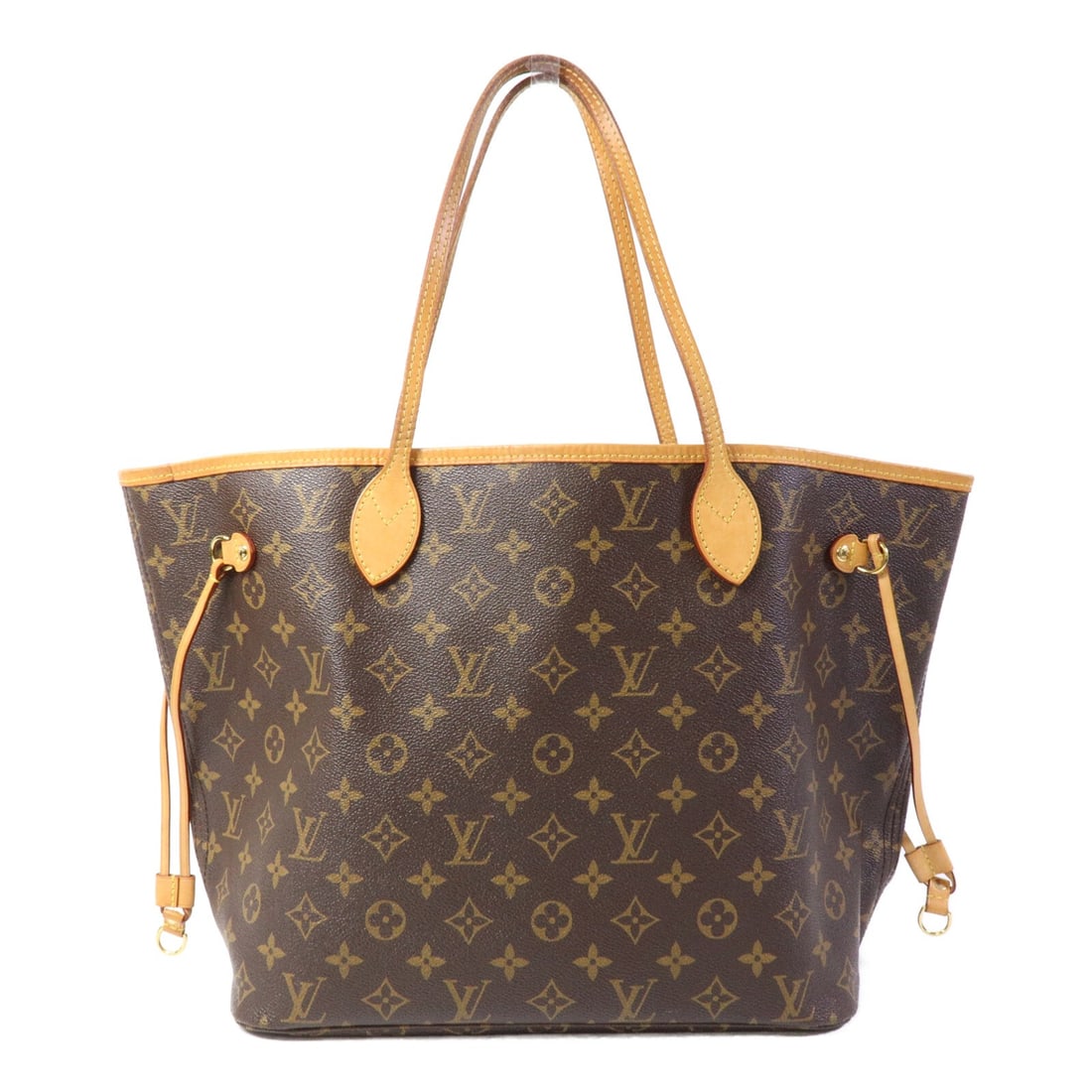 Louis Vuitton Neverfull MM Monogram Tote Handbag Brown M41177: Louis Vuitton Neverfull MM Monogram Tote Handbag Brown M41177 Louis Vuitton Neverfull MM tote bag in brown Monogram PVC coated canvas. Made in France, this women's tote shows reasonable wear and tear 