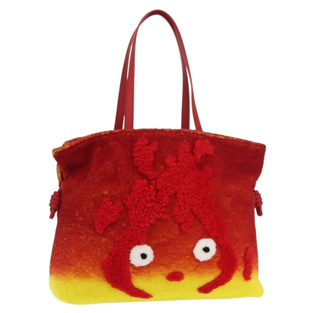 Loewe Studio Ghibli Howl's Moving Castle Red Canvas Flamenco XL Shoulder Bag (1 of 18)