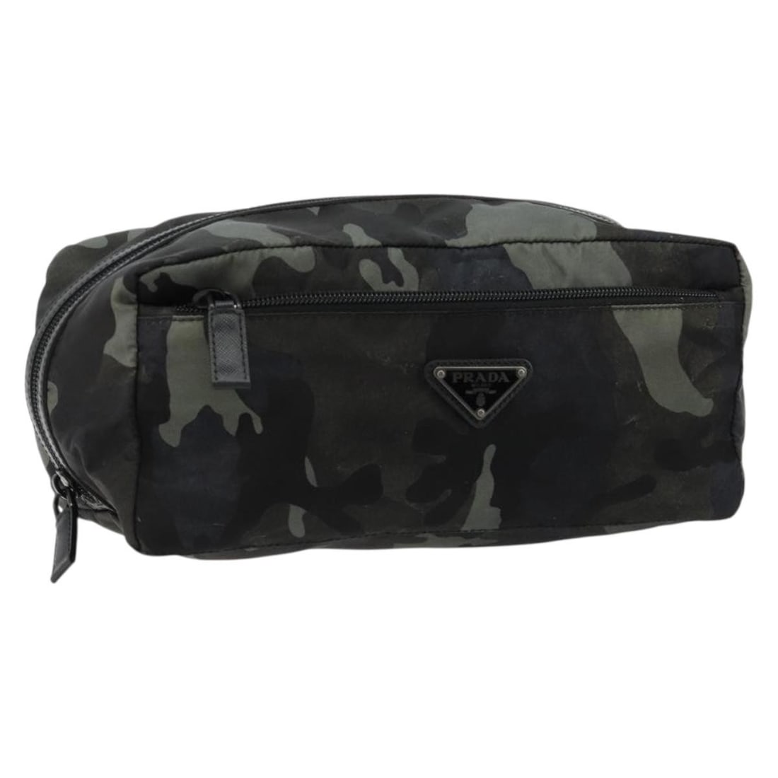 PRADA Navy Nylon Womens Pouch Made in Italy: PRADA Navy Nylon Womens Pouch Made in Italy Authentic Prada navy nylon pouch made in Italy. This women's pouch features a compact zip-top silhouette with visible signs of prior use, including slight r
