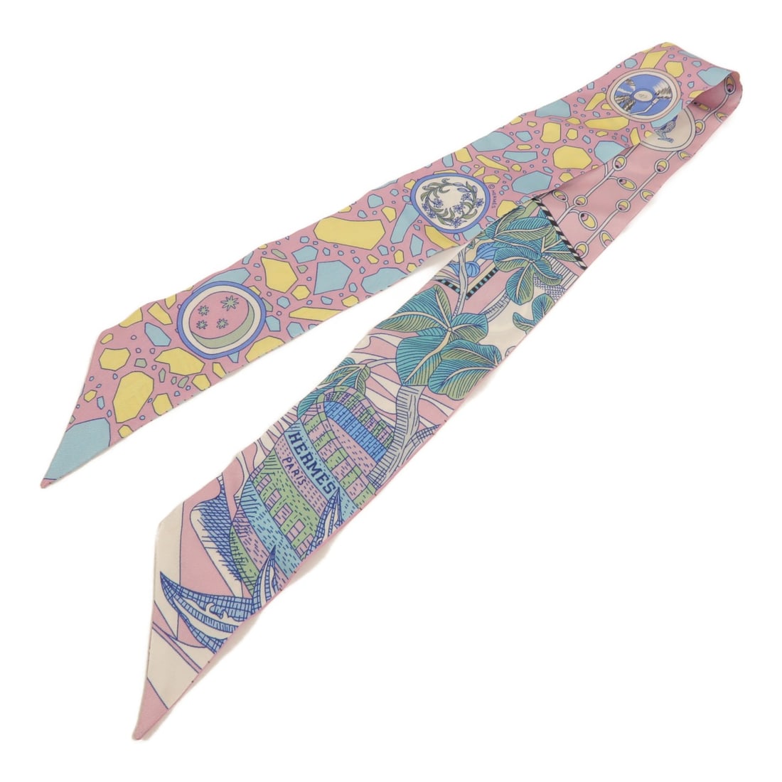 Hermes Twilly purple silk women scarf (1 of 8)