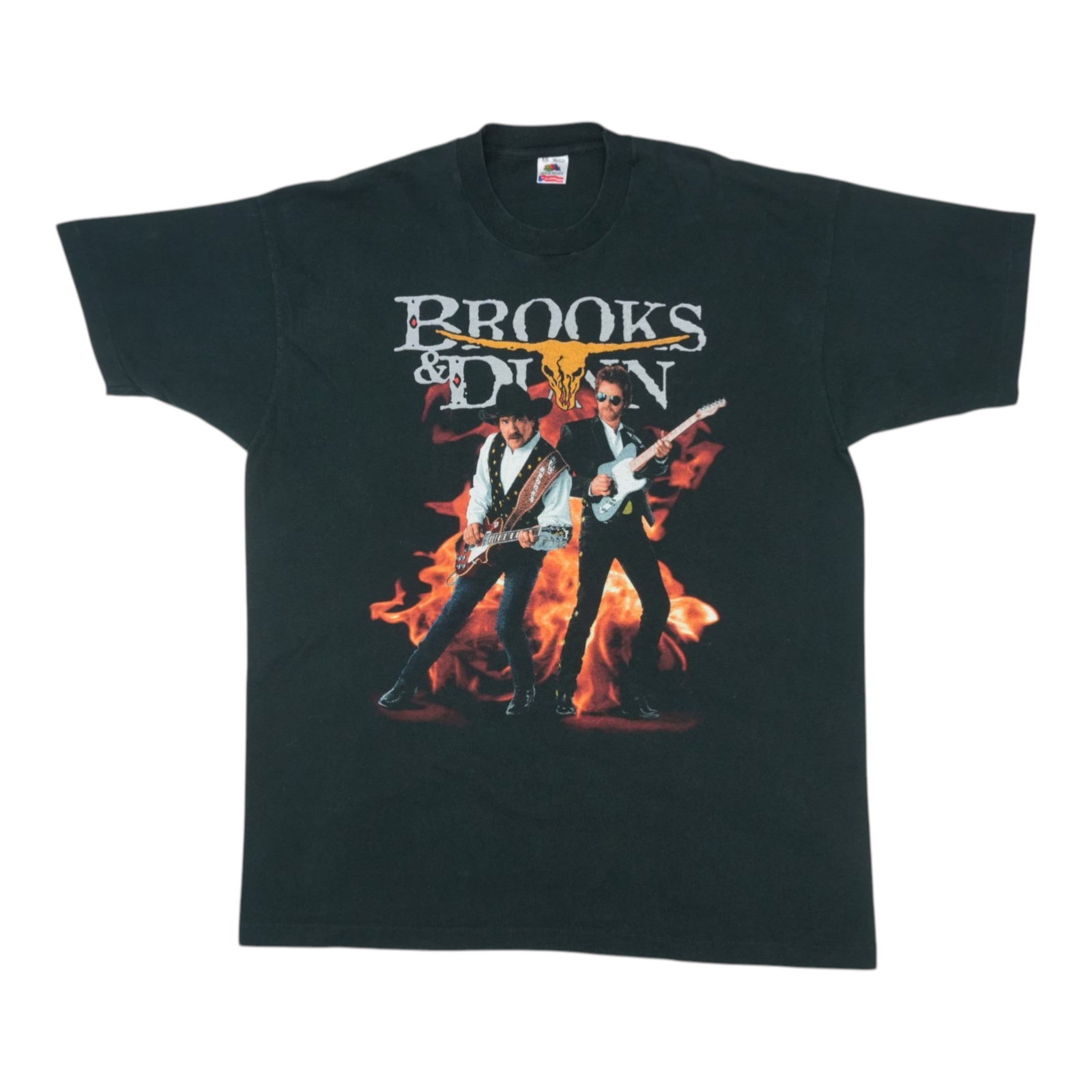 Vintage 1990s Brooks & Dunn Electric Rodeo Black Cotton Shirt XXL (1 of 5)