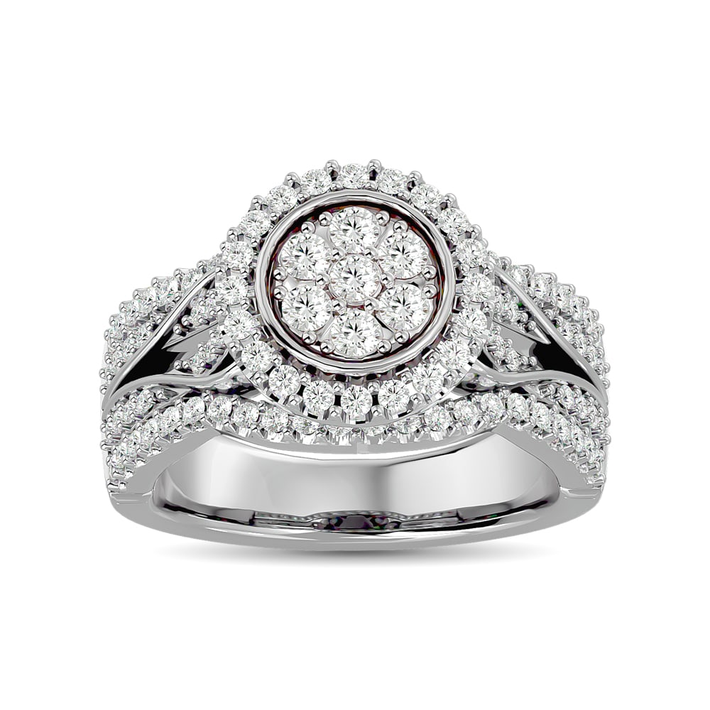 Diamond Engagement Ring 1 Ct.tw in 10K White Gold: Diamond Engagement Ring 1 Ct.tw in 10K White Gold 10k White Gold Stone Color: Gh Stone Clarity: I1 Each ring is presented in standard size 6.5. Complimentary resizing is available between sizes 510 (i