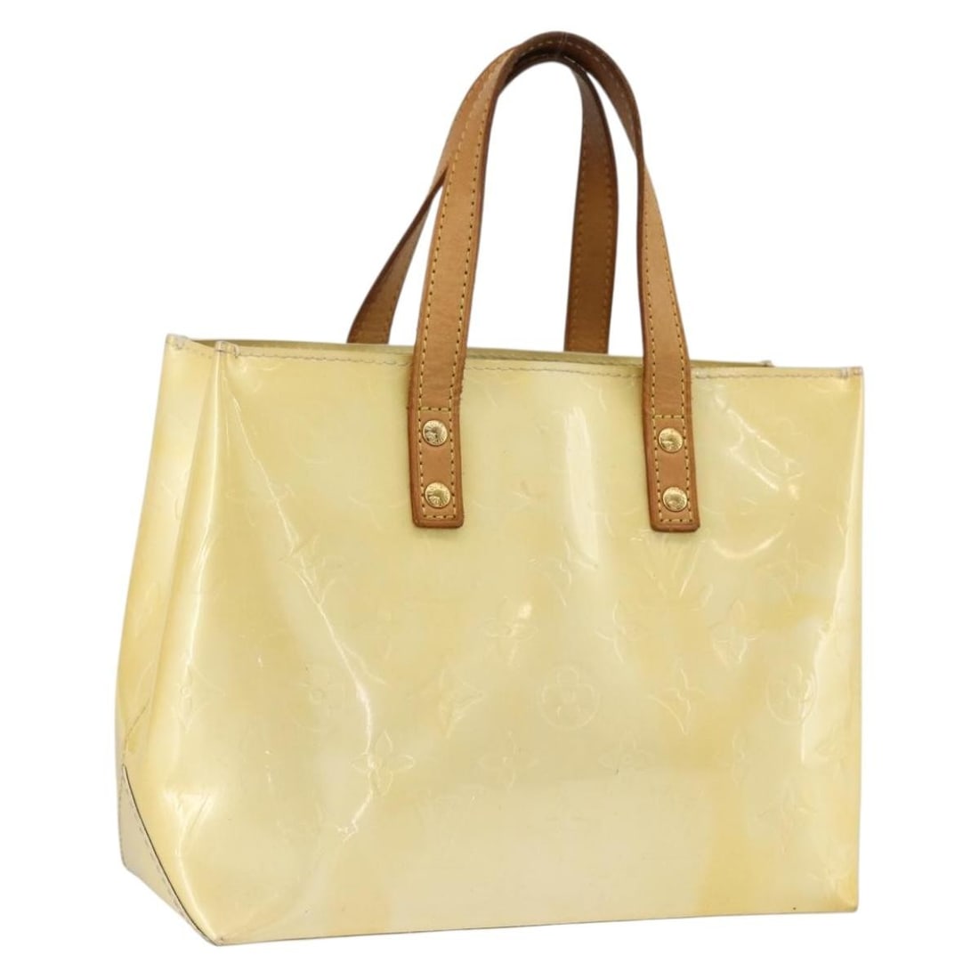 Louis Vuitton Reade PM Monogram Vernis Perle Patent Leather Women's Handbag M91336 (1 of 18)