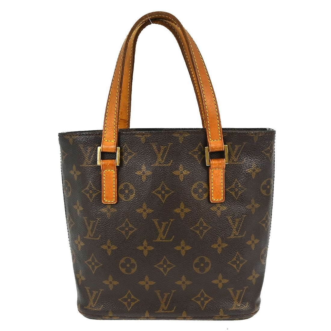 Louis Vuitton Vavin PM Monogram Canvas Tote Bag M51172: Louis Vuitton Vavin PM Monogram Canvas Tote Bag M51172 Vintage Louis Vuitton Vavin PM tote handbag in brown Monogram canvas with leather trim and double handles. This open-top tote features inner stor