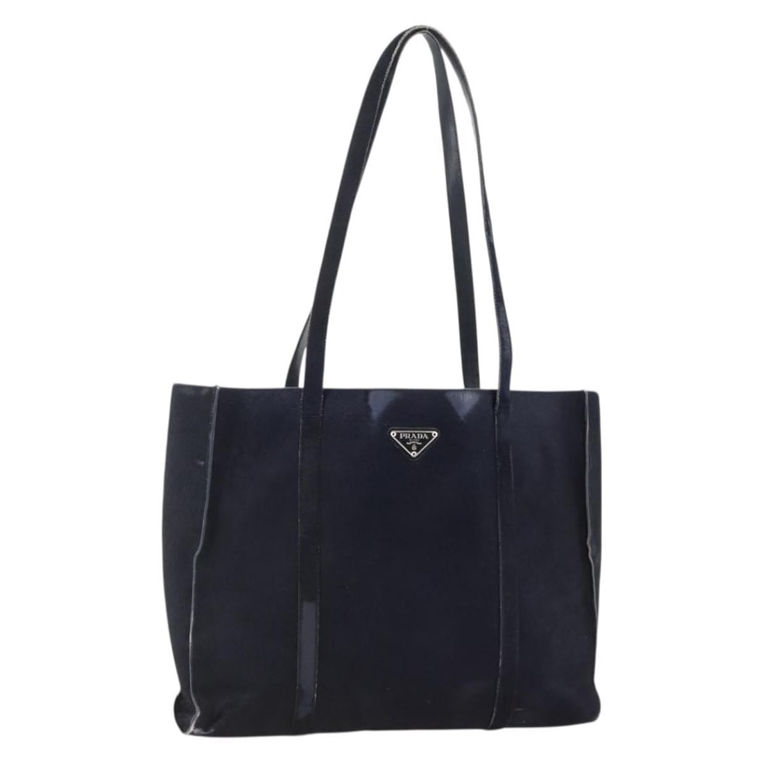 Prada Navy Unborn Calf Skin Tote Bag Italy: Prada Navy Unborn Calf Skin Tote Bag Italy This PRADA tote bag is crafted from navy unborn calf skin and features a spacious, structured silhouette. Designed for women, it offers ample room for daily 