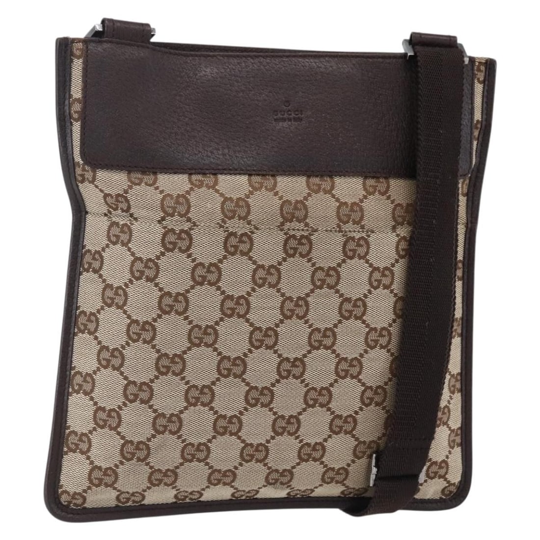 GUCCI GG Canvas Shoulder Bag Beige Silver 27639 Authentic Italy (1 of 18)