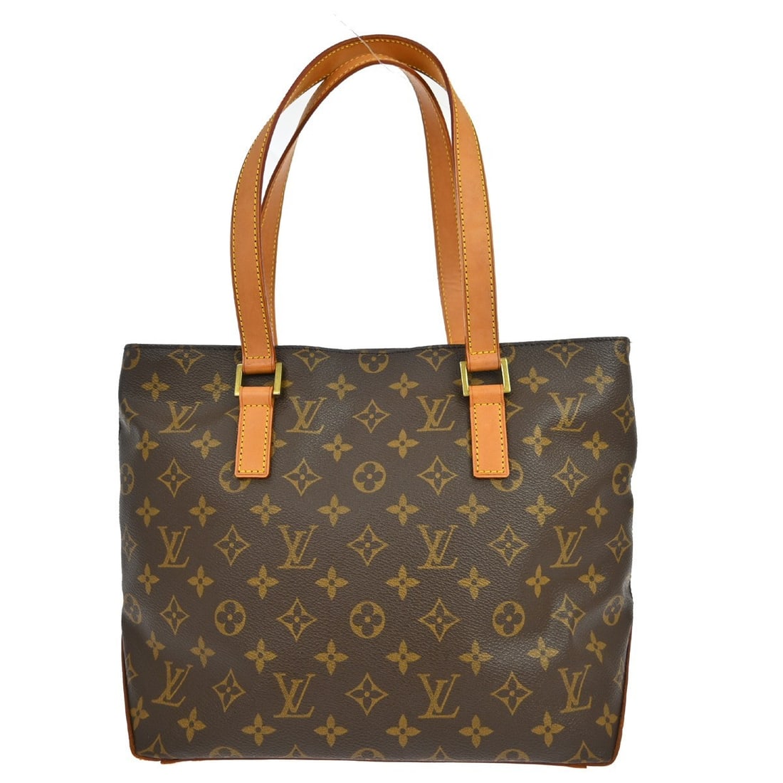Louis Vuitton Cabas Piano Monogram Canvas Tote M51148 Brown: Louis Vuitton Cabas Piano Monogram Canvas Tote M51148 Brown Vintage Louis Vuitton Cabas Piano tote bag in brown Monogram canvas with leather trim and double handles. This medium handbag features a zip