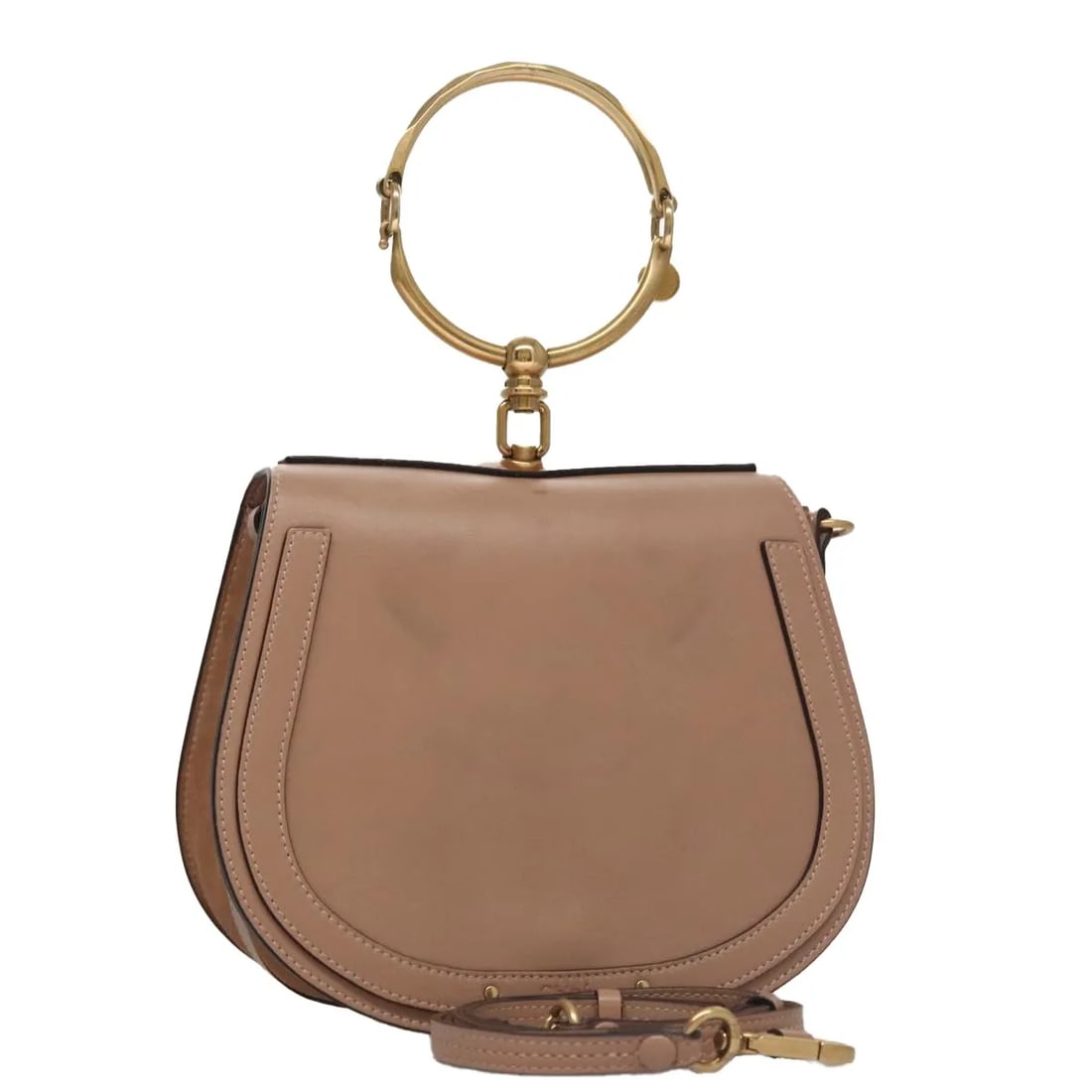 Chloe Nile pink leather crossbody bag 24cm Italy: Chloe Nile pink leather crossbody bag 24cm Italy This Chloe Nile Crossbody Bag is crafted from pink leather and features a distinctive curved silhouette. Designed for women, it offers a stylish and fu