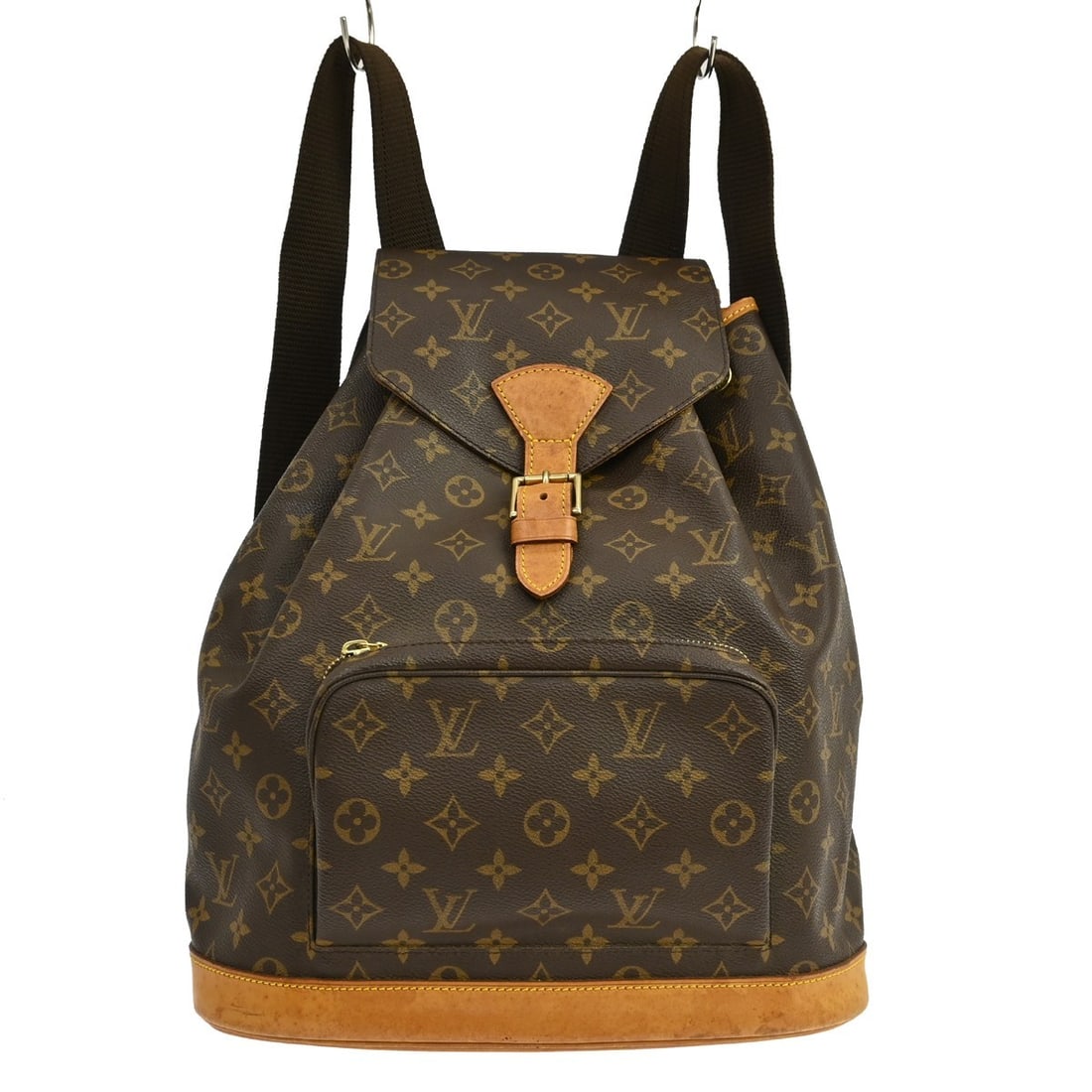 Louis Vuitton Montsouris GM Monogram Canvas Large Backpack M51135: Louis Vuitton Montsouris GM Monogram Canvas Large Backpack M51135 Vintage Louis Vuitton Montsouris GM backpack in brown Monogram canvas with leather trim. This unisex bag features a buckle and drawstr
