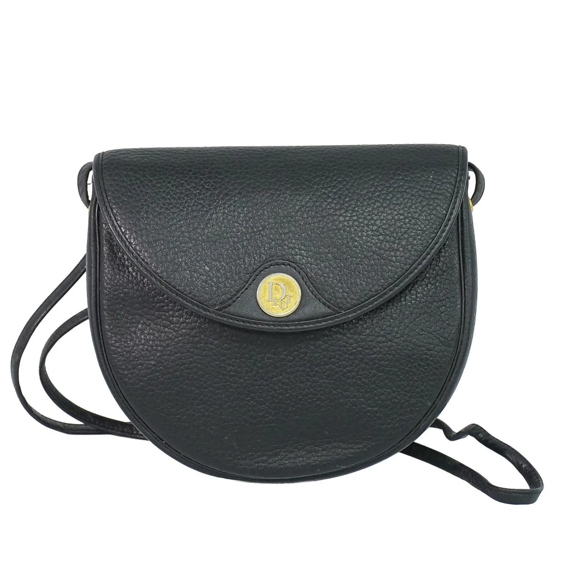 Christian Dior Vintage black leather shoulder bag: Christian Dior Vintage black leather shoulder bag This Christian Dior vintage shoulder bag is crafted from black leather and features a classic design. It is made for women and originates from France.