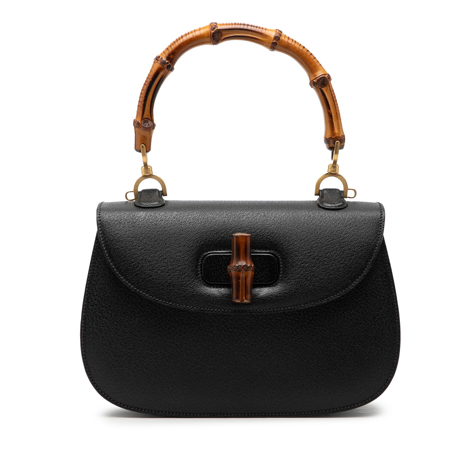 Gucci Bamboo Night black grained calfskin bag (1 of 7)