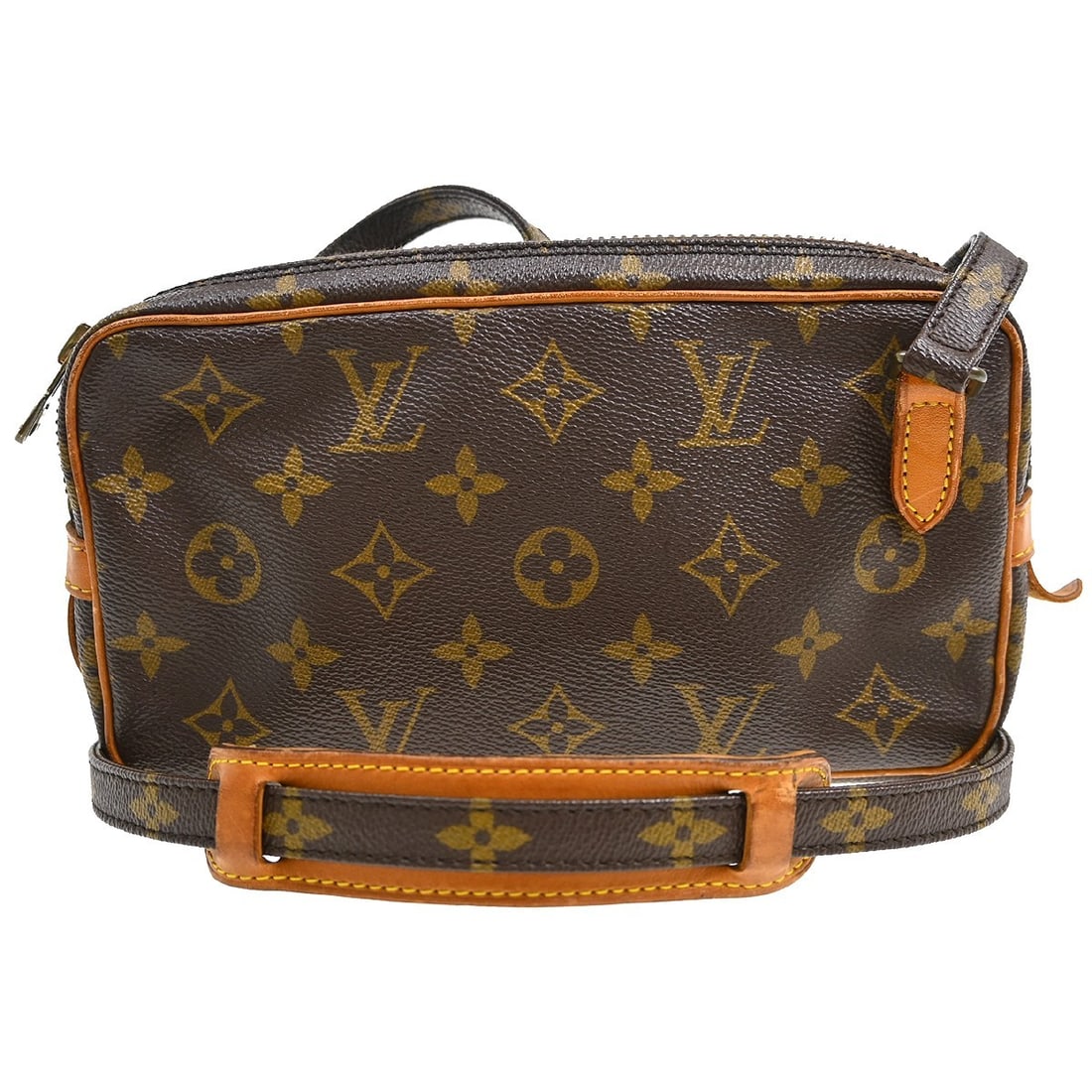 Louis Vuitton Marly Bandouliere Monogram Crossbody Bag M51828: Louis Vuitton Marly Bandouliere Monogram Crossbody Bag M51828 Vintage Louis Vuitton Marly Bandouliere shoulder bag in Monogram canvas with leather trim and a zip closure. This women's crossbody style 