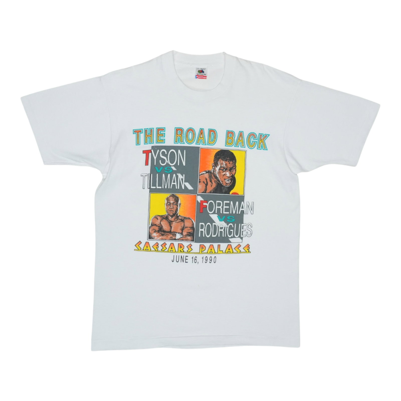 Vintage 1990 Ceasars Palace Boxing Shirt Featuring Tyson and Foreman (1 of 5)