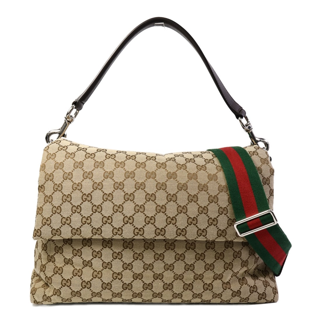 Gucci GG Monogram Beige GG Canvas Shoulder Bag SHW (1 of 14)