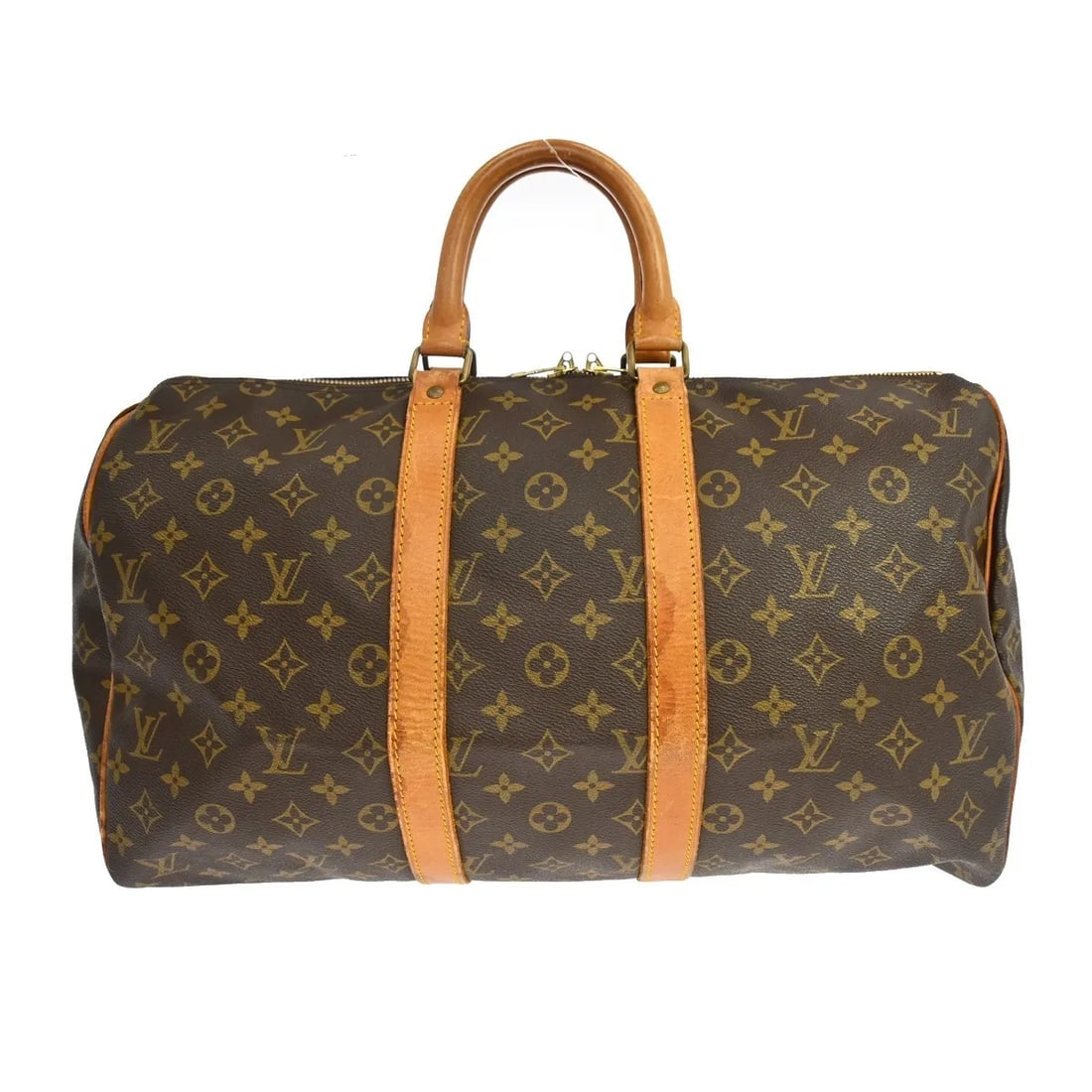 Louis Vuitton Keepall Brown Monogram Canvas Travel Bag: Louis Vuitton Keepall Brown Monogram Canvas Travel Bag Louis Vuitton Keepall in brown monogram canvas. This unisex bag is made in France and remains a classic travel style. It is in fair condition wit