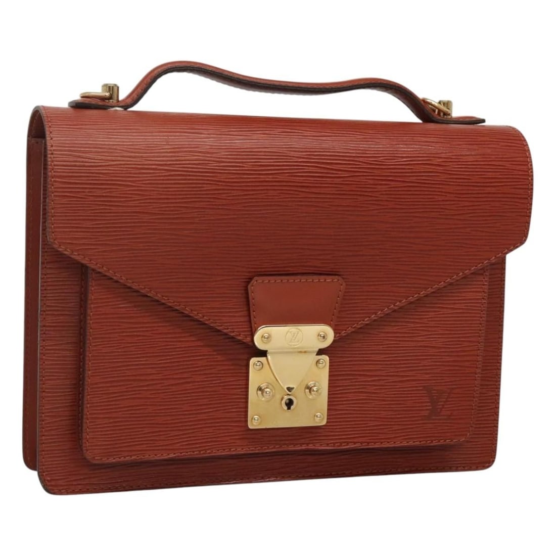Louis Vuitton Monceau 28 Epi Leather Brown Handbag Model M52123: Louis Vuitton Monceau 28 Epi Leather Brown Handbag Model M52123 This Louis Vuitton Epi Monceau 28 handbag is crafted from brown Epi leather and features a structured silhouette. The bag is designed fo