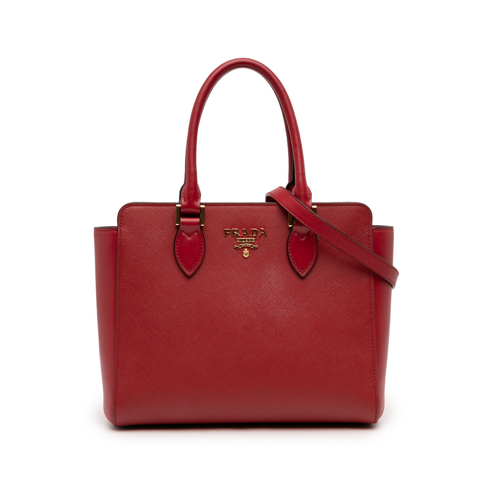 Prada Saffiano Lux Convertible Zip Tote with Soft Calf Trim (1 of 7)