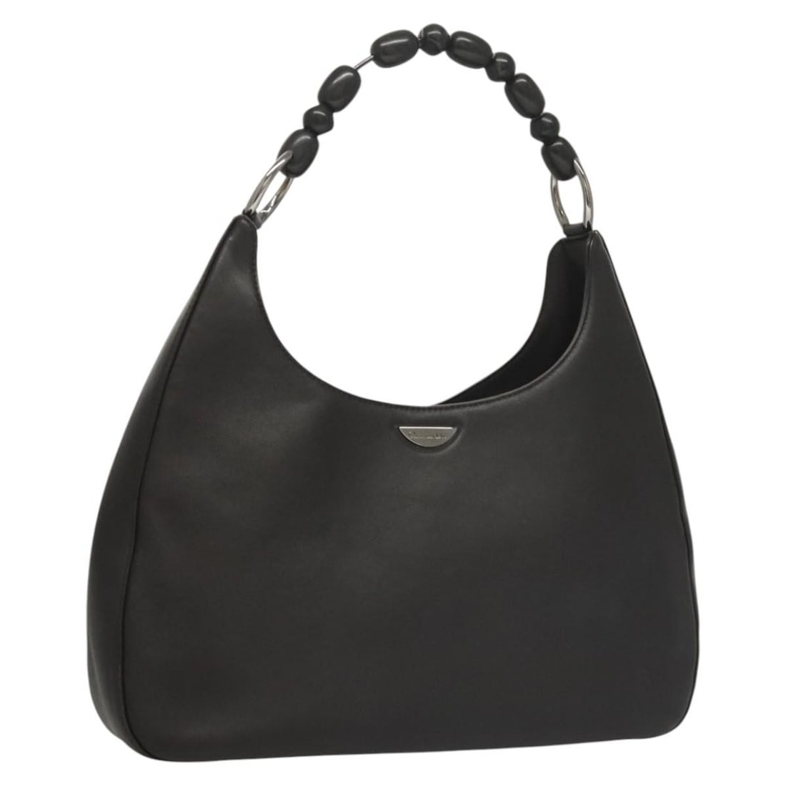 Christian Dior Maris leather shoulder bag in black with silver tone: Christian Dior Maris leather shoulder bag in black with silver tone Christian Dior Maris shoulder bag in black leather with silver-tone accents. Made in Italy, this women's shoulder bag shows reasonab