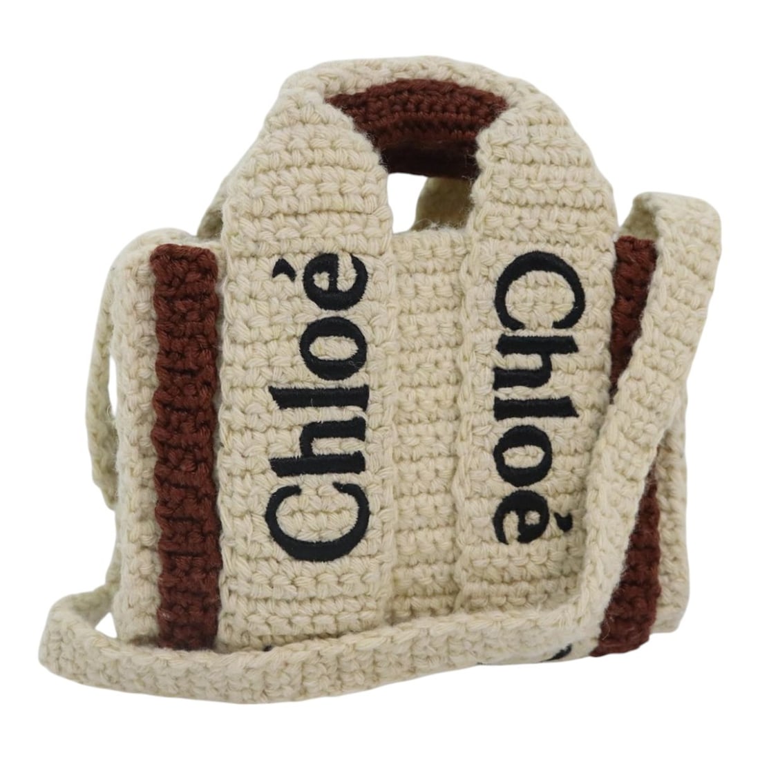 Chloe Beige Cotton Convertible Two-Way Handbag for Women: Chloe Beige Cotton Convertible Two-Way Handbag for Women This Chloe hand bag is crafted from beige cotton and features a versatile 2-way design suitable for women. The bag is in very good condition, w