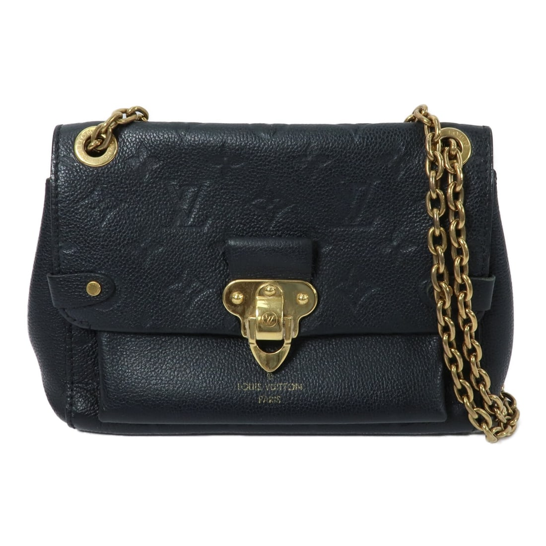 Louis Vuitton Vavin BB Monogram Empreinte Black Shoulder Bag: Louis Vuitton Vavin BB Monogram Empreinte Black Shoulder Bag This Louis Vuitton Vavin BB shoulder bag features the iconic Monogram Empreinte design in black calfskin leather. It is designed with gold-