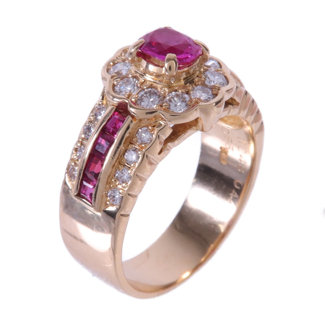 Ruby Diamond Ring in 18K Yellow Gold US#6 (1 of 8)
