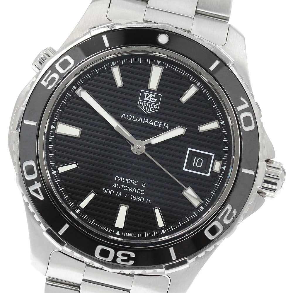 TAG HEUER Aquaracer Caliber 5 Date Mens Wristwatch WAK2110.BA0830 (1 of 6)