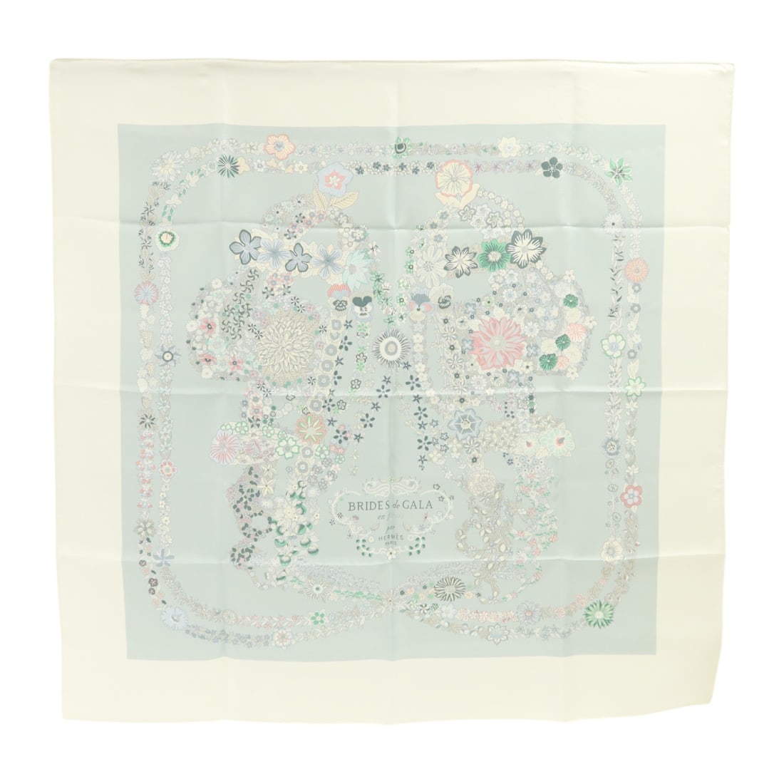 Hermes Silk 90x90 Women Scarf White Blue Multicolor: Hermes Silk 90x90 Women Scarf White Blue Multicolor This Hermes scarf is crafted from luxurious silk and features a vibrant white, blue, and multicolor design. Made in France, it is tailored for women