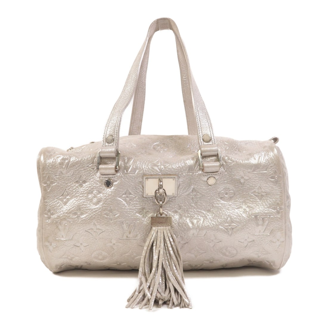 Louis Vuitton Comete Silver Monogram Shimmer Shoulder Bag: Louis Vuitton Comete Silver Monogram Shimmer Shoulder Bag This Louis Vuitton Comete shoulder bag features a shimmering silver monogram design crafted from leather. Designed for women, it offers a styl